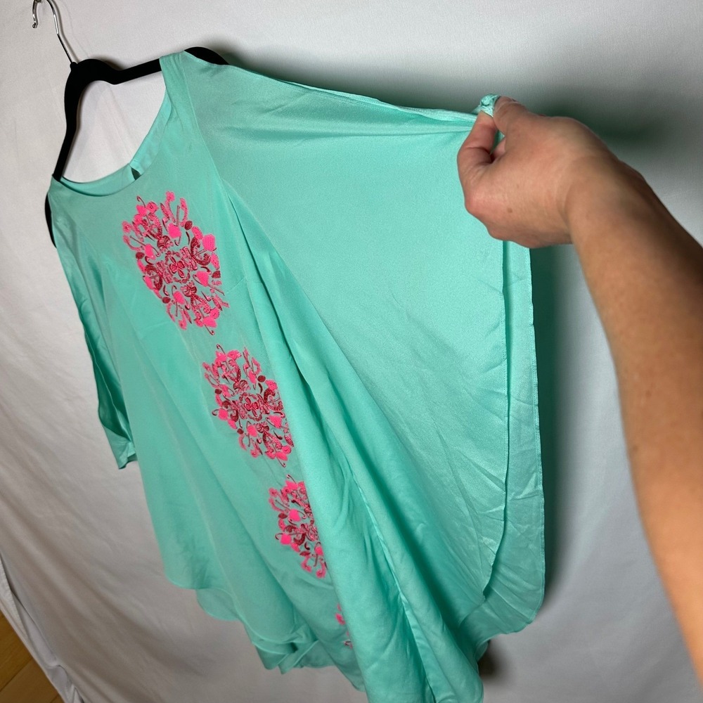 HTF LILLY PULITZER SIZE XS MARGURITE CAFTAN DRESS *FLAMINGO* CRYSTAL WATER READ - Picture 9 of 16